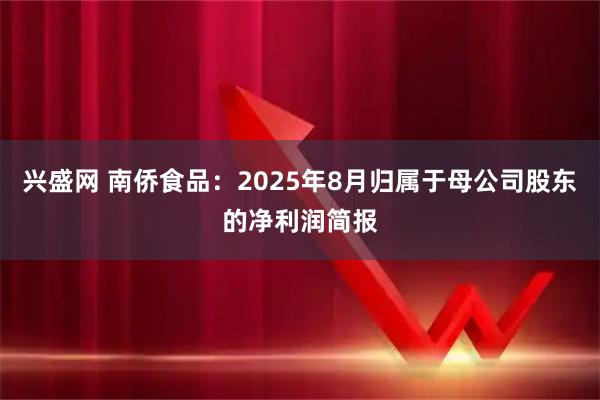 兴盛网 南侨食品：2025年8月归属于母公司股东的净利润简报